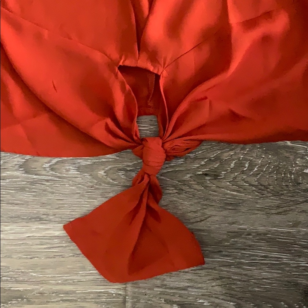 NWT Forever 21 orange dressy knot tie medium top - Picture 3 of 7